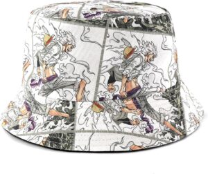 Bob enfant One Piece en coton gris, tour de tête 56-58 cm