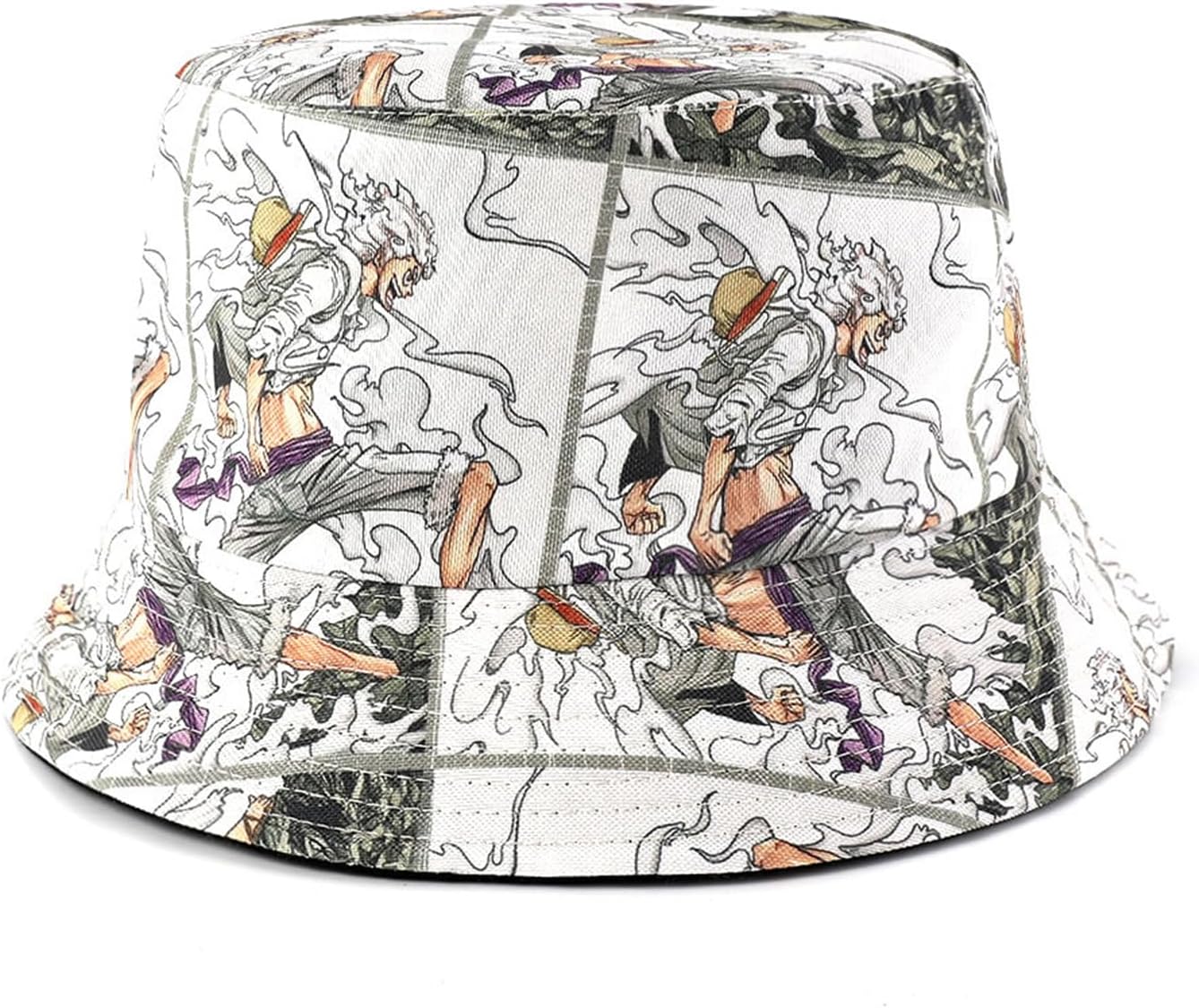 Bob enfant One Piece en coton gris, tour de tête 56-58 cm