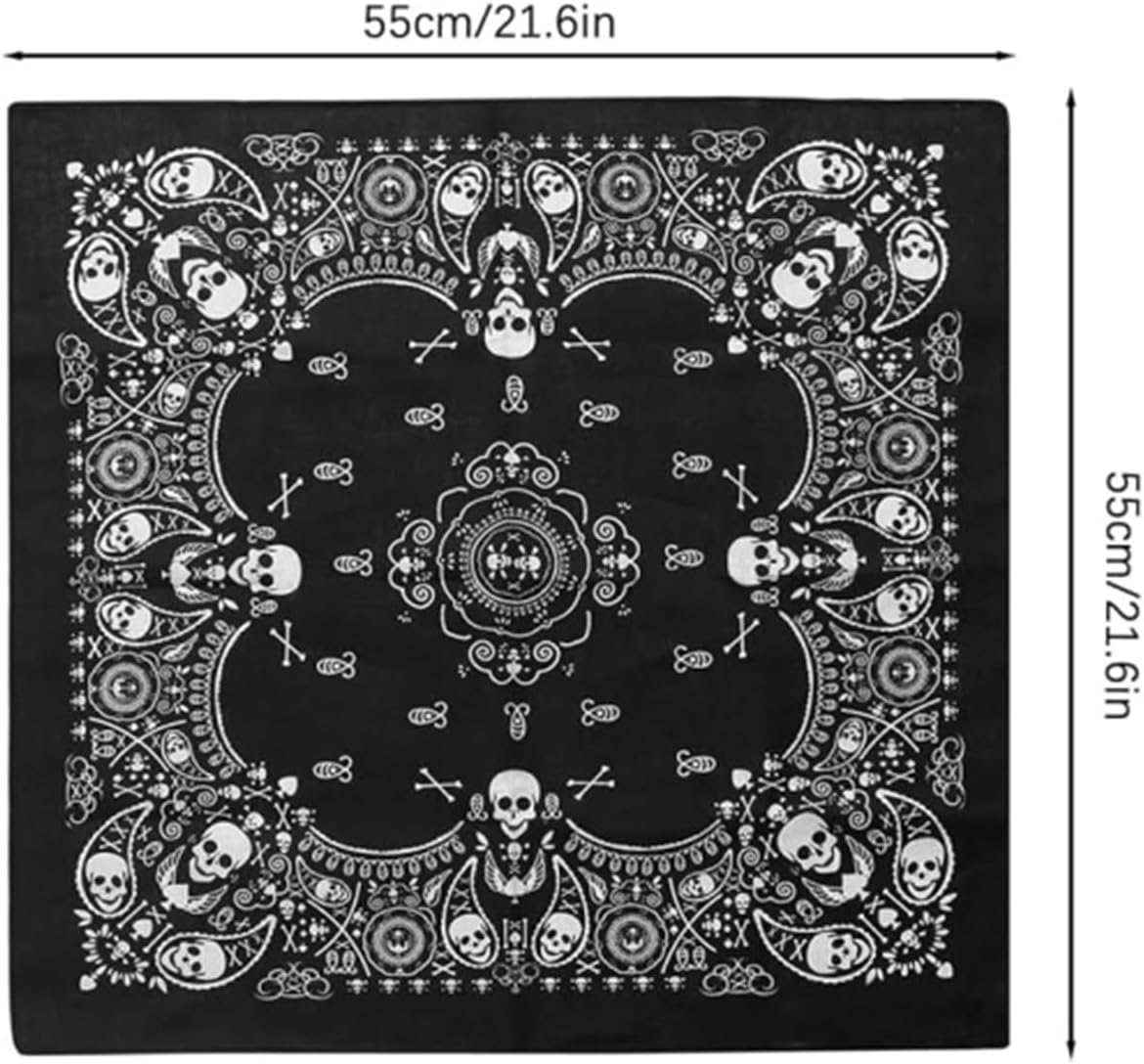 Bandana One Piece noir tête de mort en coton 55 x 55 cm – Image 2
