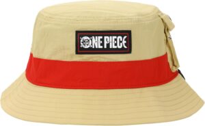 Chapeau bucket tan Ace One Piece Live Action adulte avec poche latérale