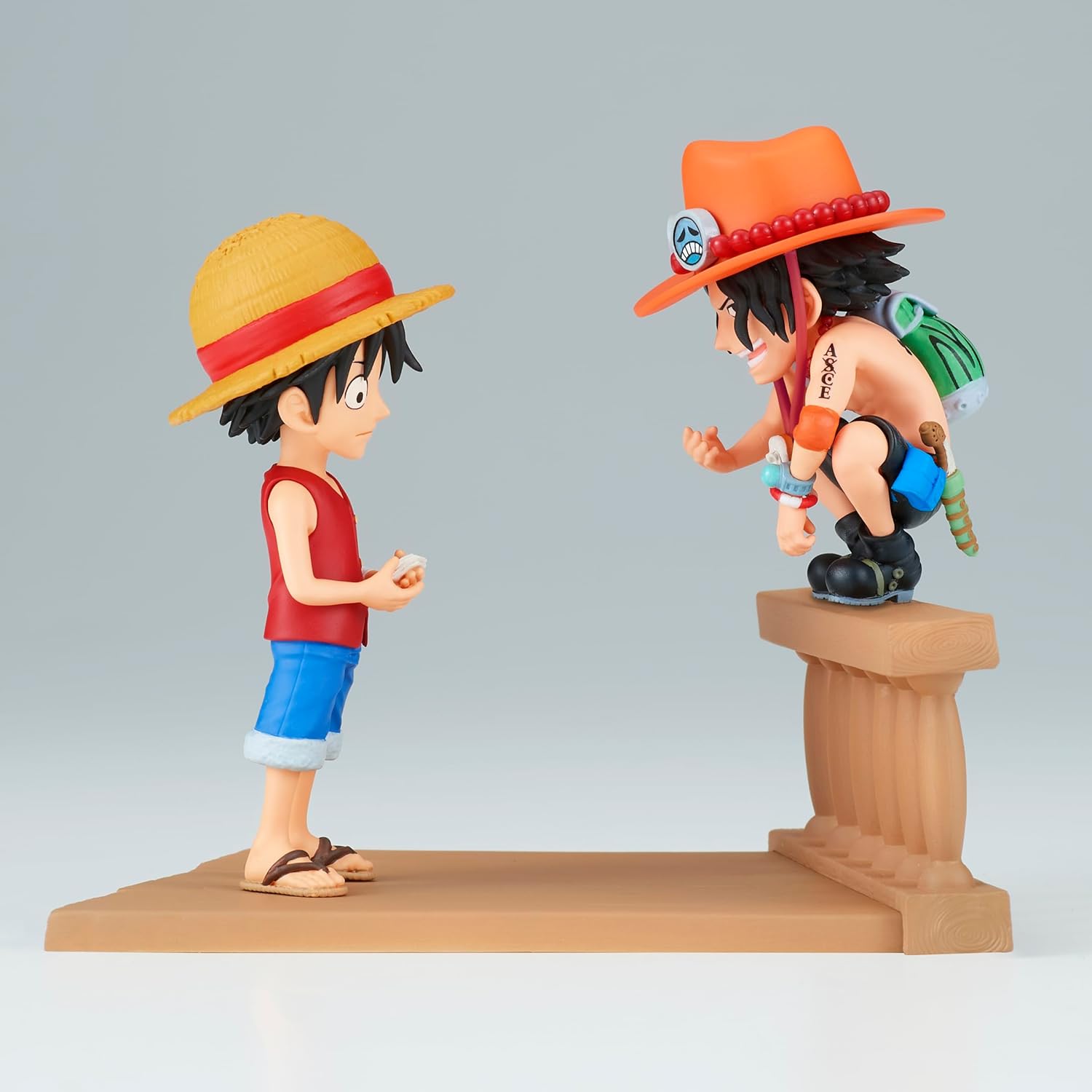 Figurine One Piece Monkey D. Luffy & Portgas D. Ace World Collectable Log Stories 8 cm Banpresto – Image 2