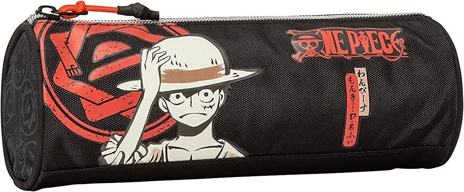 Trousse scolaire ronde One Piece Comix Anime noire zippée