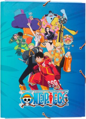 Pochette A4 One Piece à rabat élastiqué, couverture rigide noir