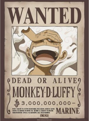 Poster Wanted Luffy Gear 5 de ONE PIECE