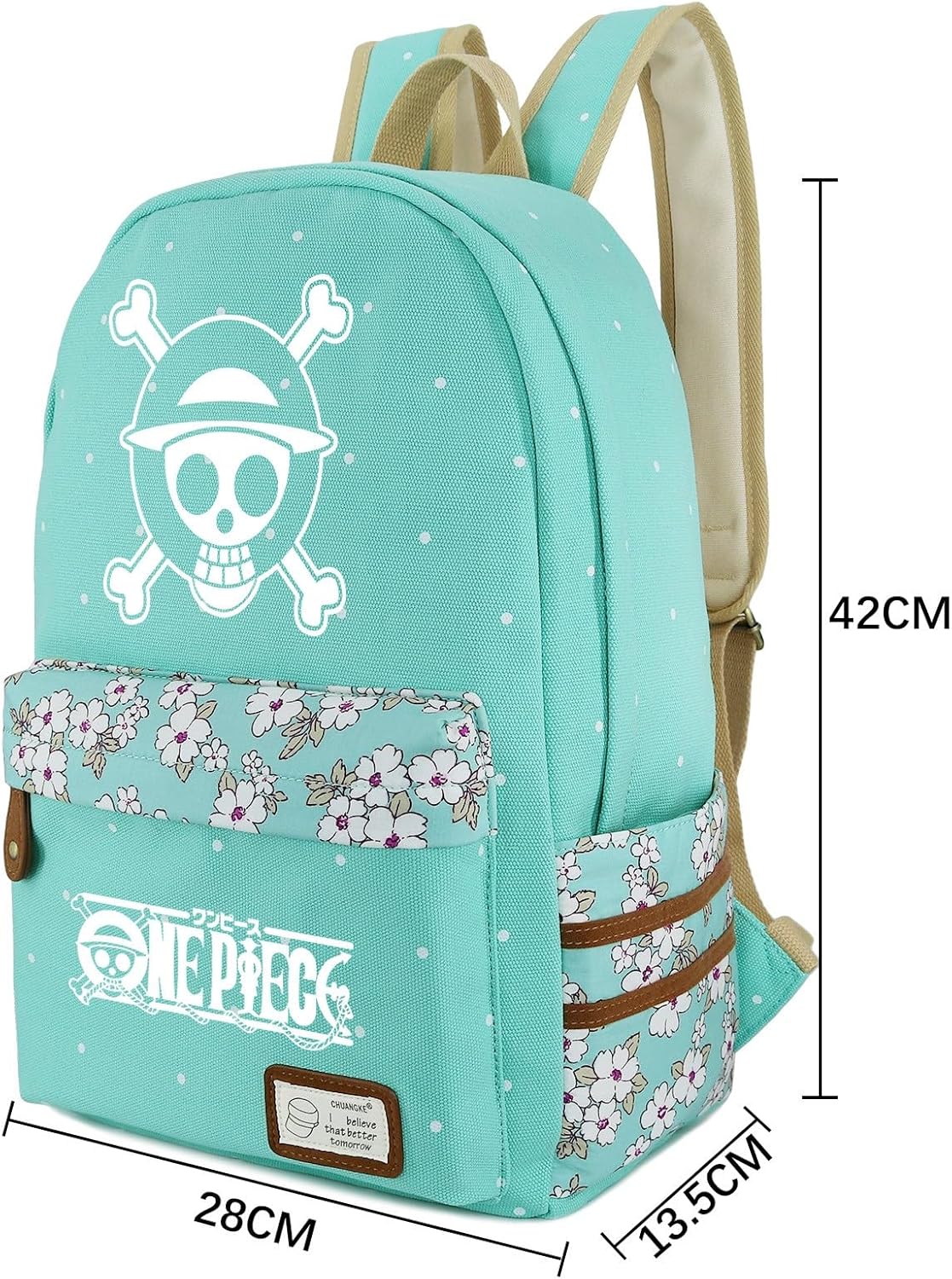 Sac à dos One Piece Roffatide 16 L en toile avec logo lumineux vert – Image 7