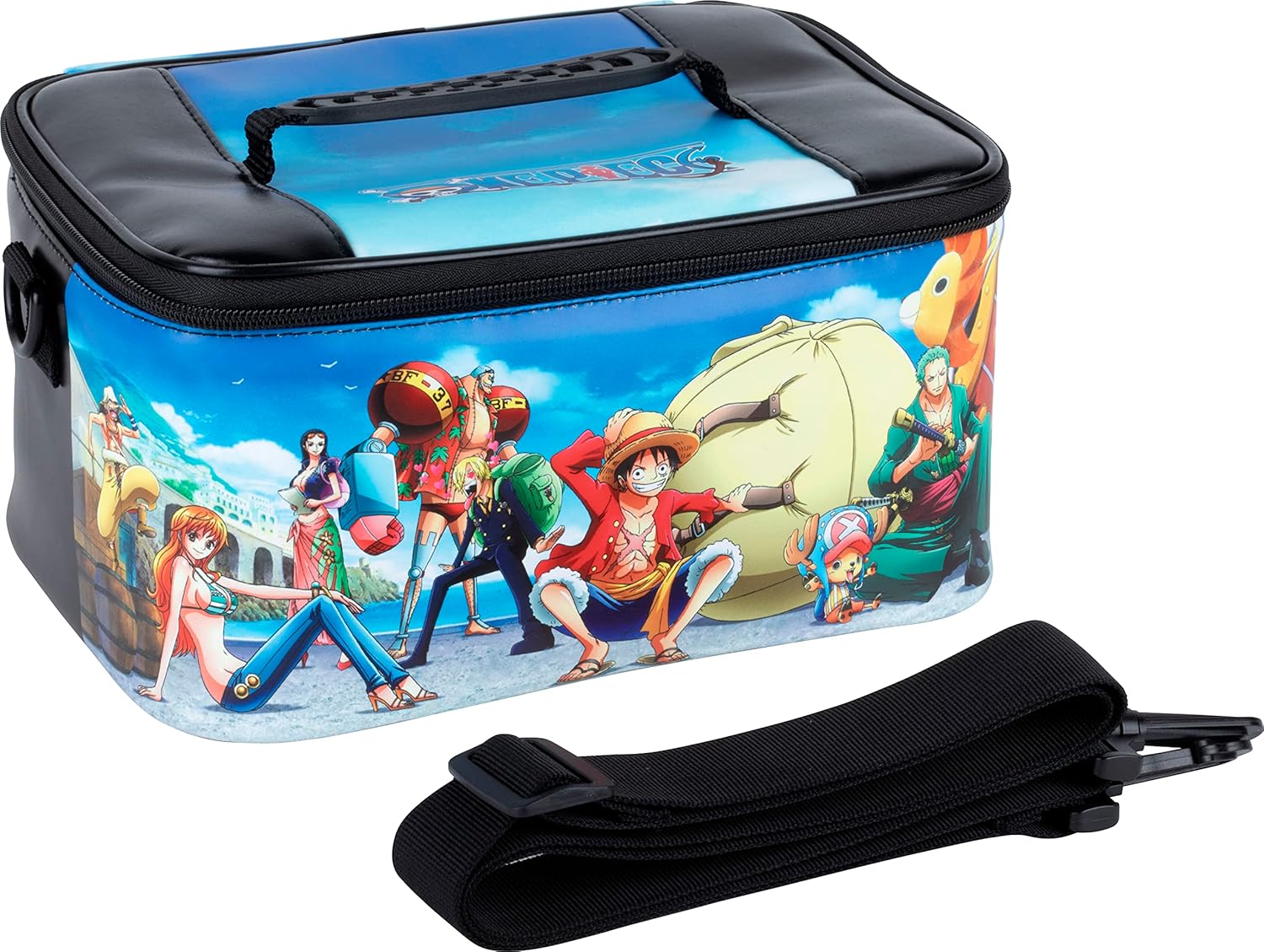 Sacoche lunch bag One Piece Konix bleue pour Nintendo Switch, Switch Lite et Switch OLED