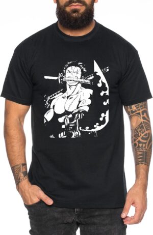 T-shirt homme One Piece Zoro et Luffy 100% coton