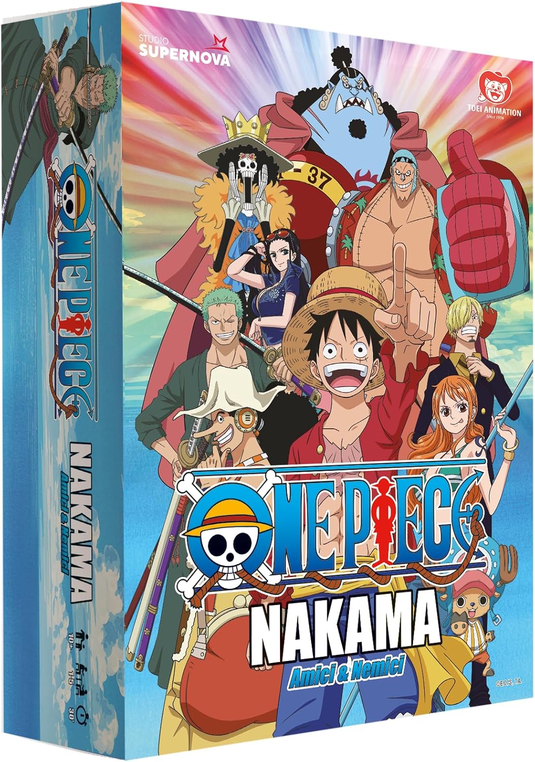 Jeu de cartes coopératif One Piece Nakama Amis & Ennemis, édition en italien, 1 à 5 joueurs, 10+