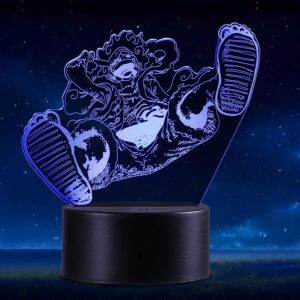 Lampe de table 3D One Piece Luffy pour chambre
