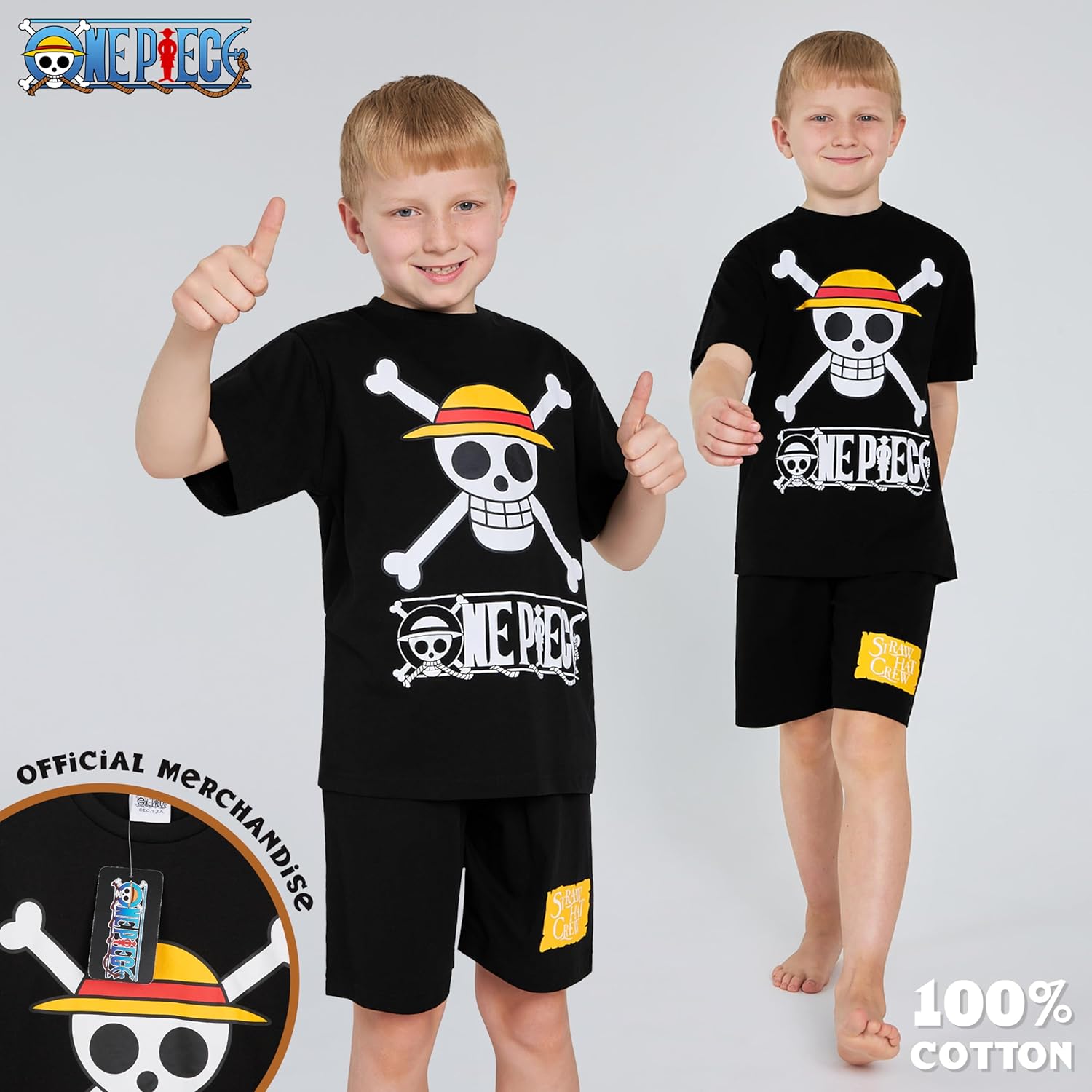 Pyjama garçon One Piece avec T-shirt et short – Image 5