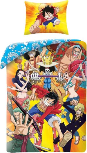 Parure de lit One Piece 1 personne en polyester avec housse de couette 140x200 cm