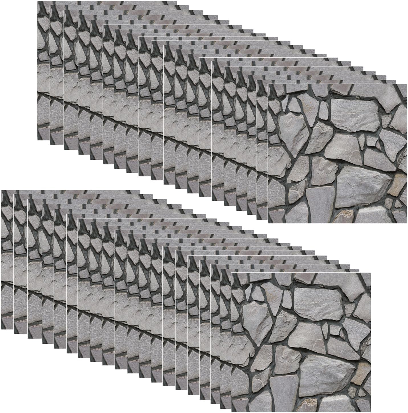 Panneaux muraux One Piece effet brique 3D, 40 pièces 30 X 30 cm