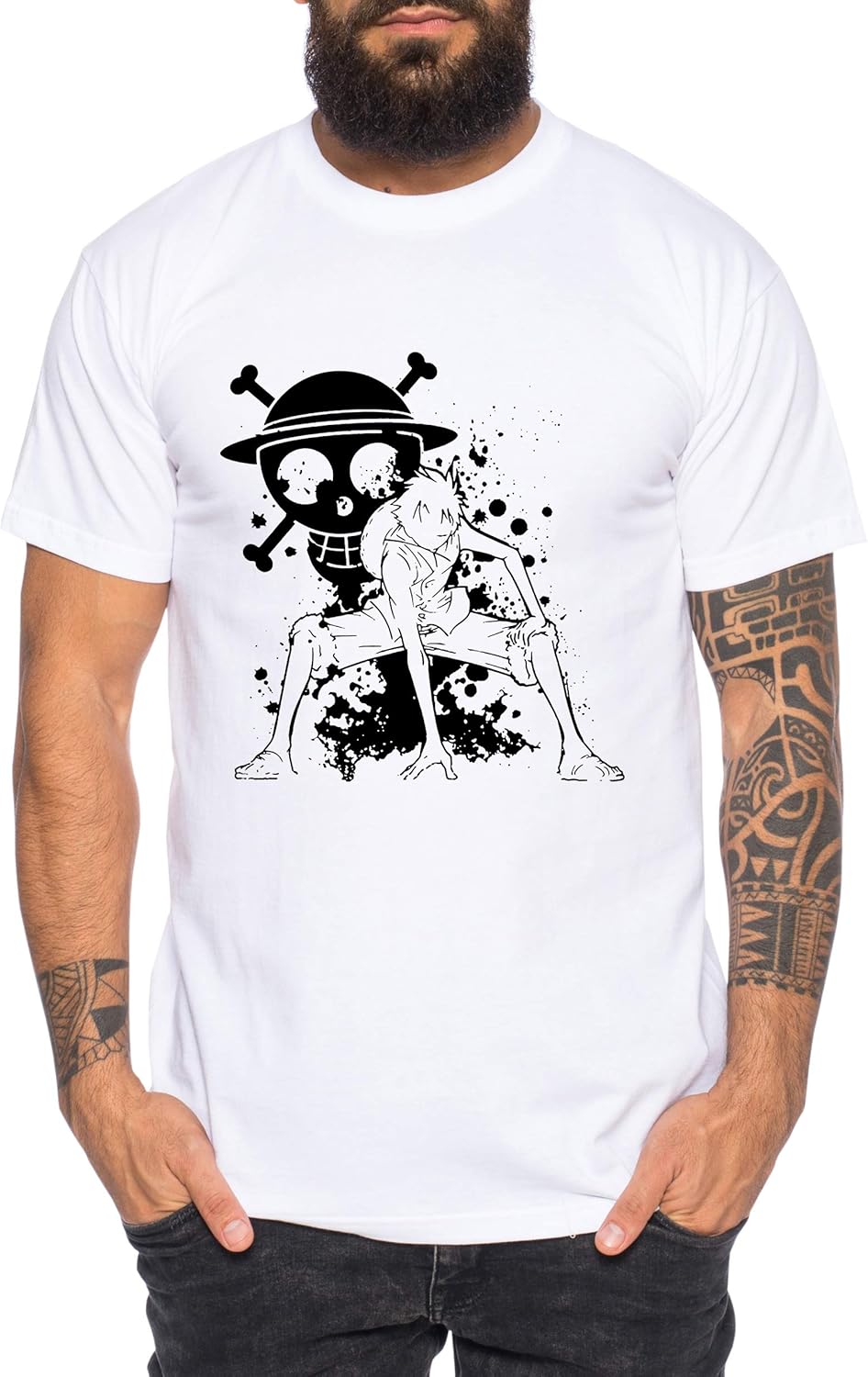 T-shirt One Piece pour homme avec Luffy Gear 2 et Zoro