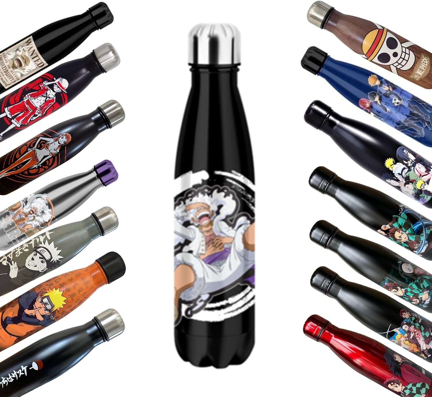 Gourde isotherme One Piece Luffy Gear 5 500ml en acier inoxidable