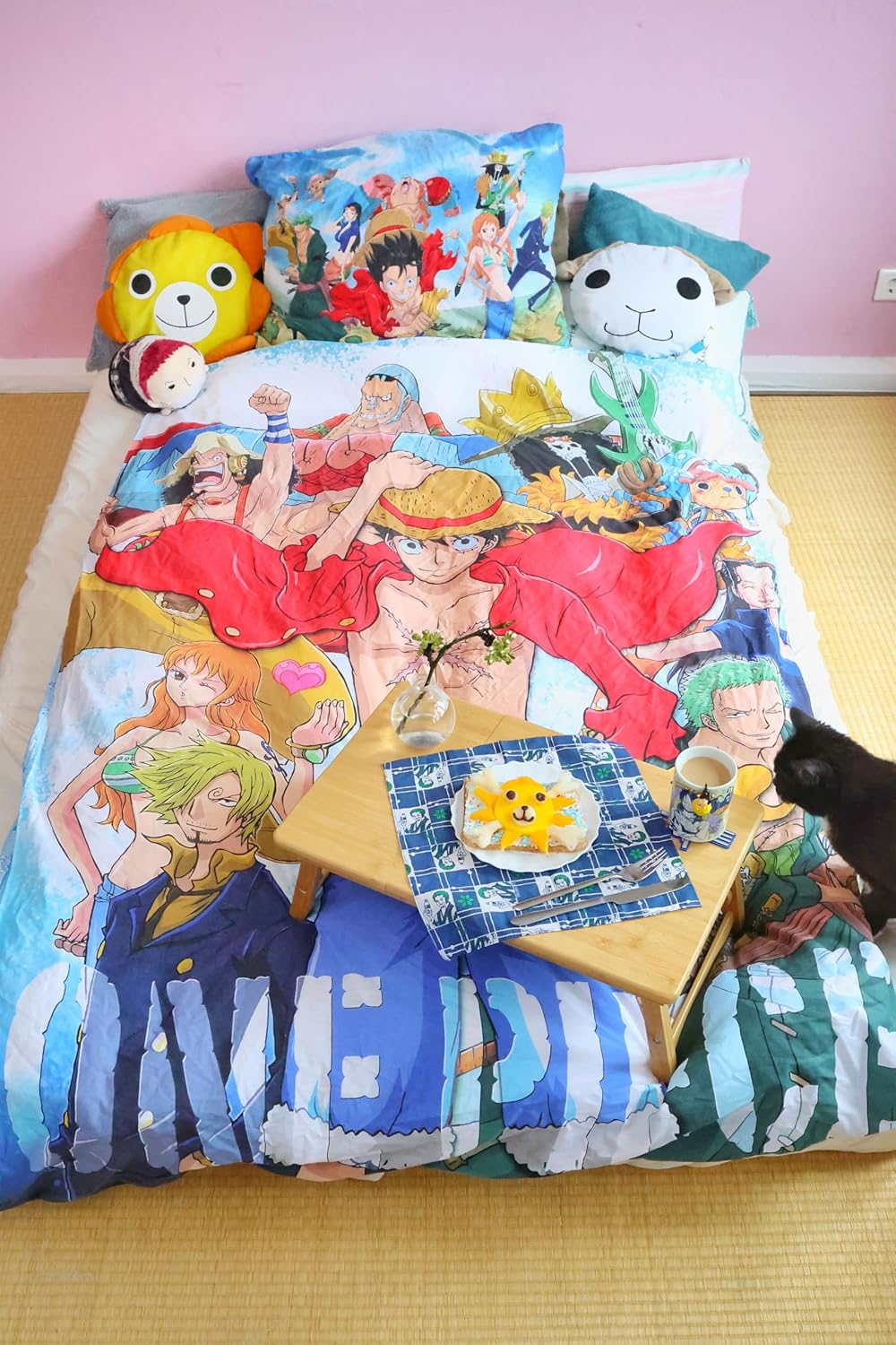 Parure de lit réversible One Piece Ruffy & Crew en coton – Image 3