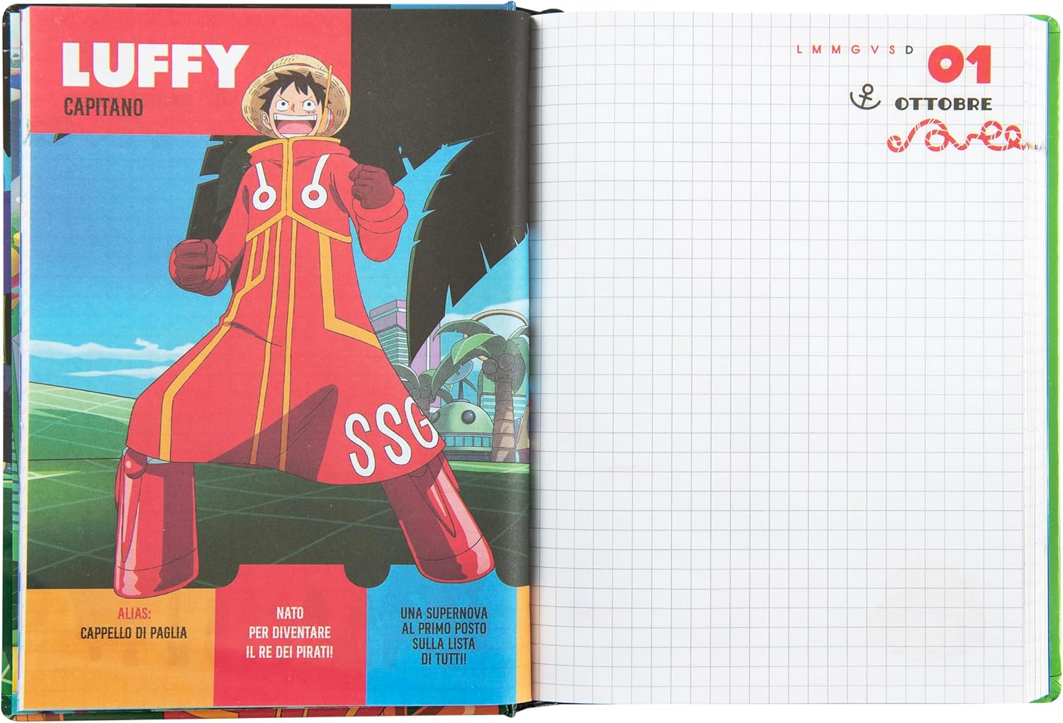 Agenda scolaire One Piece 12 mois avec couverture rembourrée – Image 7
