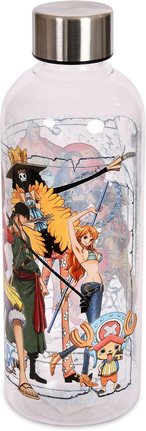 Bouteille d'eau One Piece 850 ml transparente avec Luffy et l'équipage – Image 4