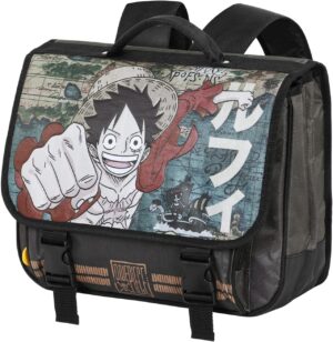 Cartable One Piece brun à rabat Map-Cartable 2.0
