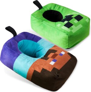 Chaussons d'intérieur enfant Minecraft Creeper