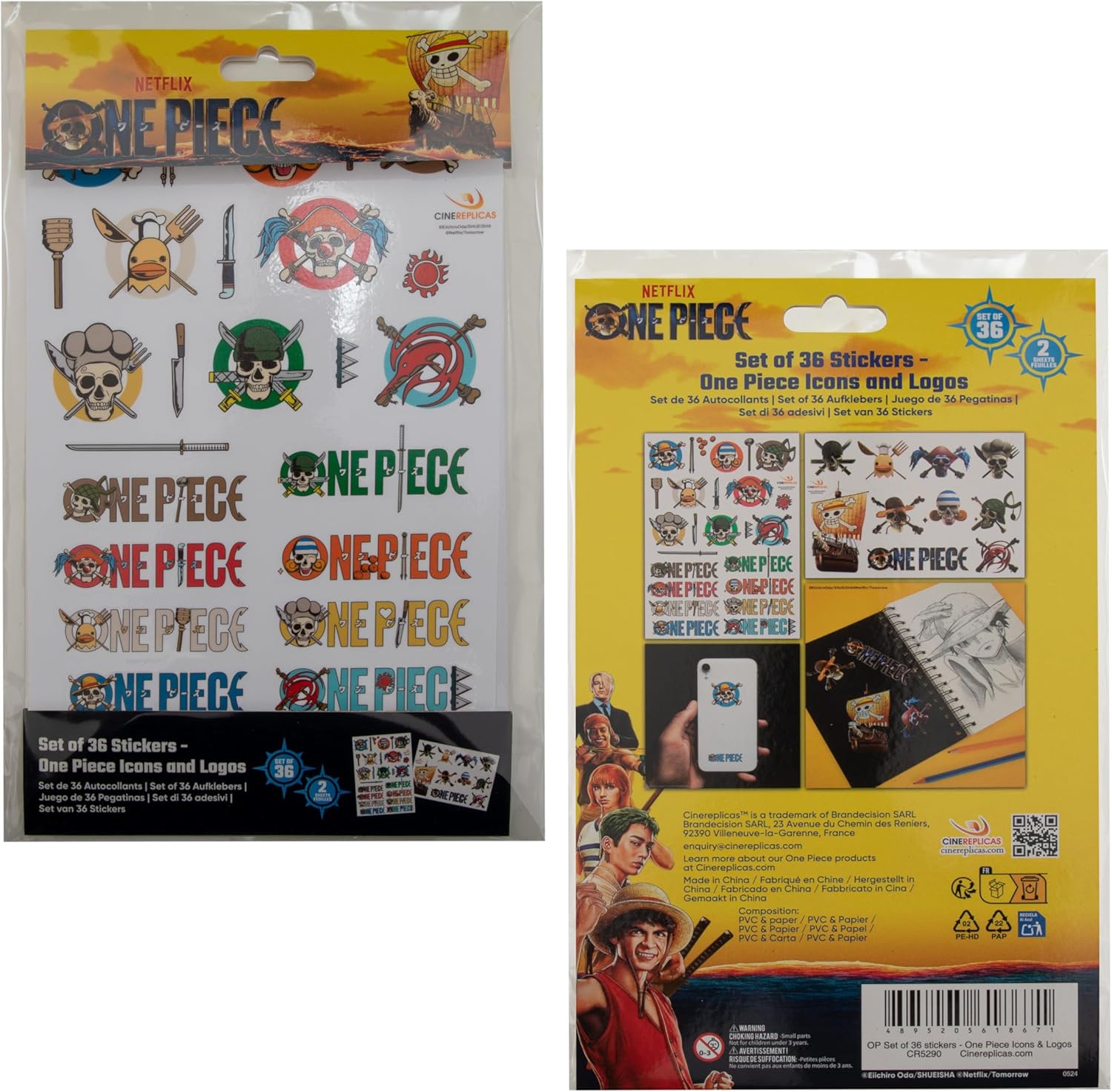Set 36 autocollants One Piece Cinereplicas – Image 4
