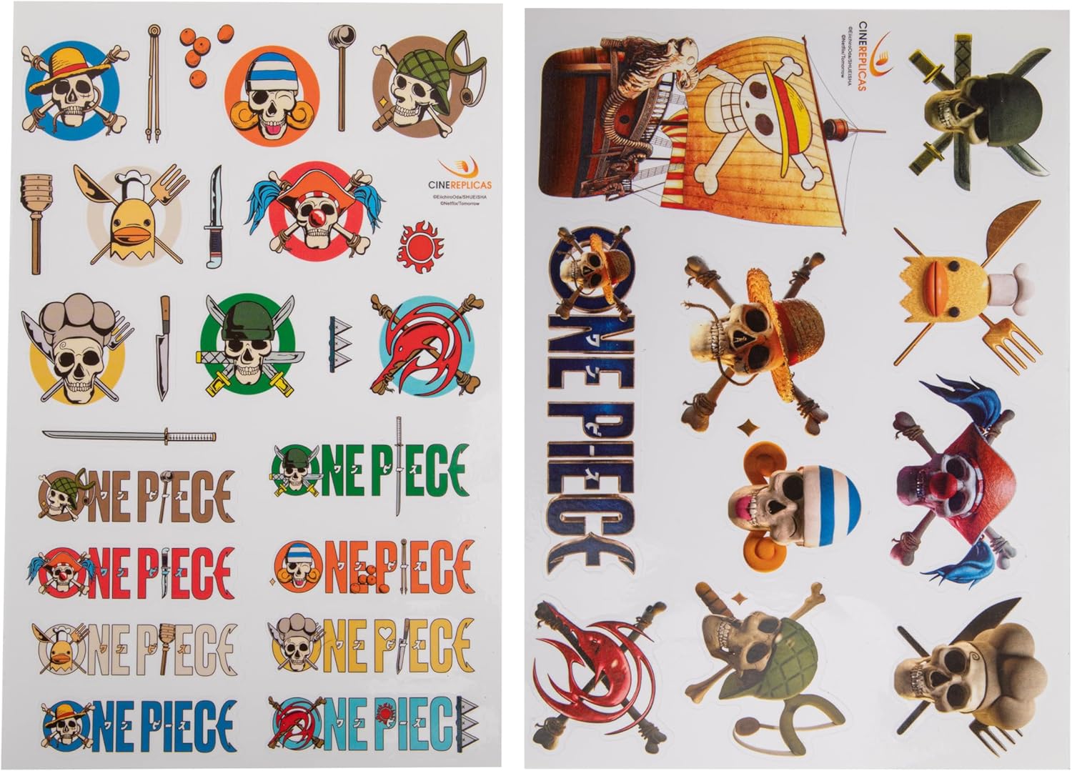 Set 36 autocollants One Piece Cinereplicas