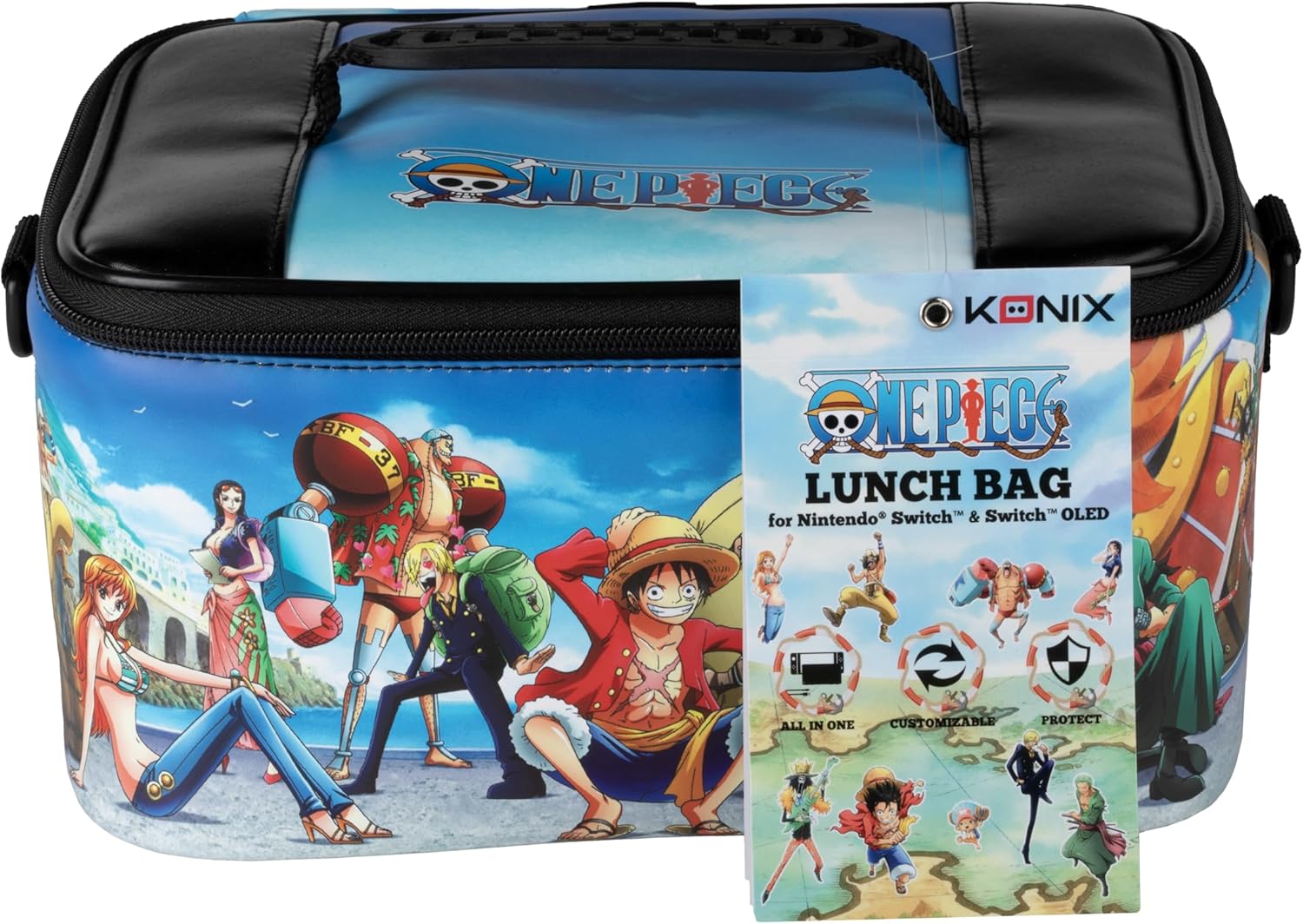 Sacoche lunch bag One Piece Konix bleue pour Nintendo Switch, Switch Lite et Switch OLED – Image 7