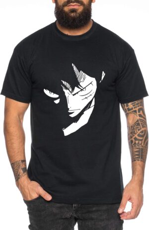 T-shirt One Piece homme Luffy et Zoro visage manga