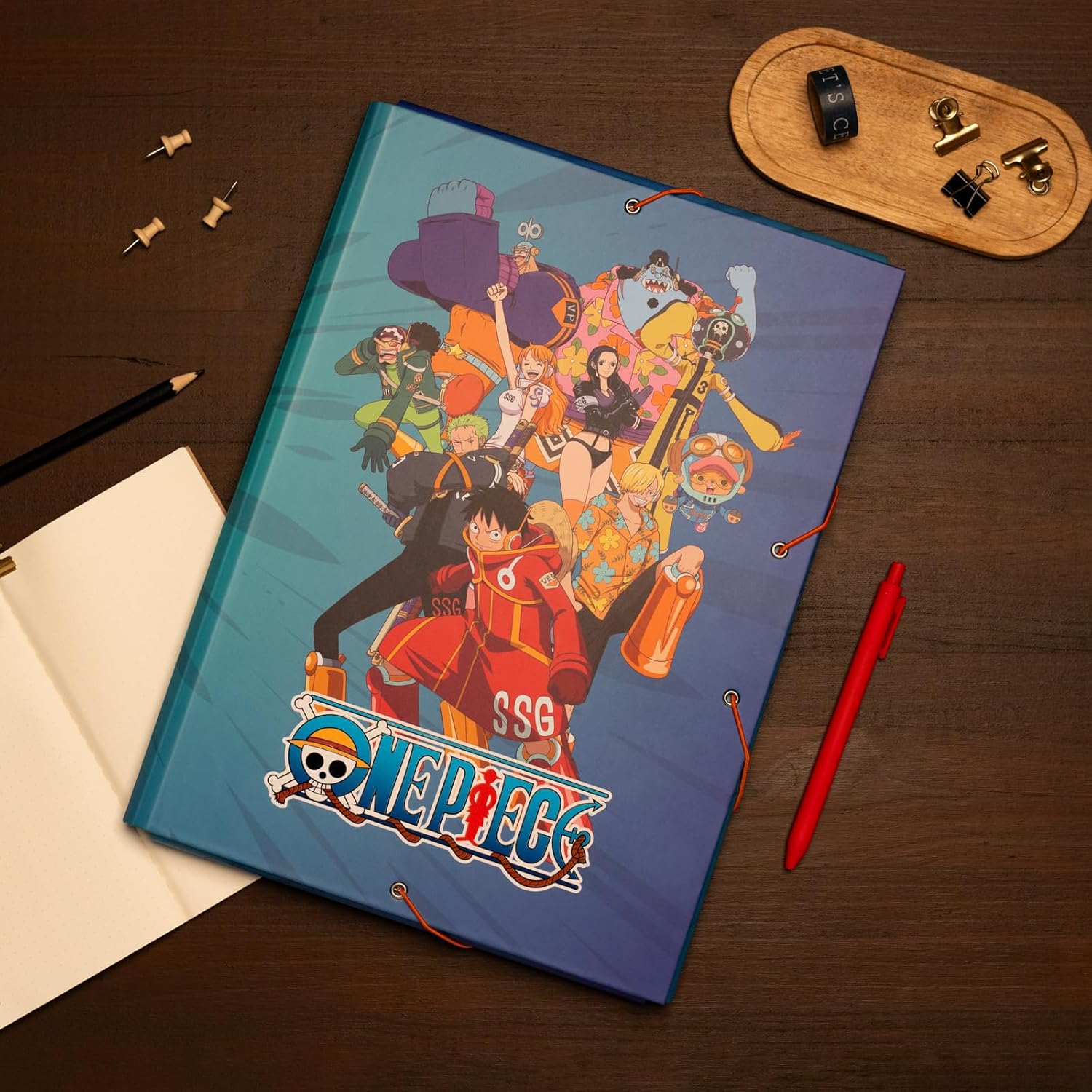 Pochette A4 One Piece à rabat élastiqué, couverture rigide noir – Image 4