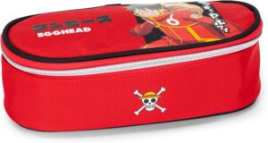 Trousse ovale rouge One Piece avec fermeture à glissière