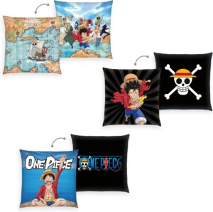 Coussins réversibles One Piece 40 x 40 cm, lot de 3 en 100% polyester