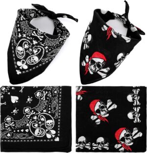 Lot de 2 bandanas One Piece double face paisley et crânes