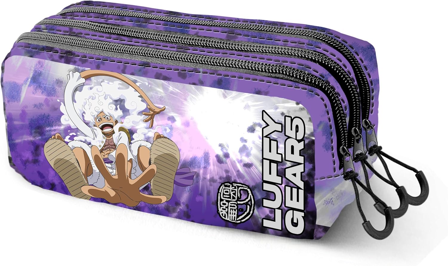 Trousse One Piece Luffy Gear 5 Trick Fan 2.2 lilas 3 compartiments