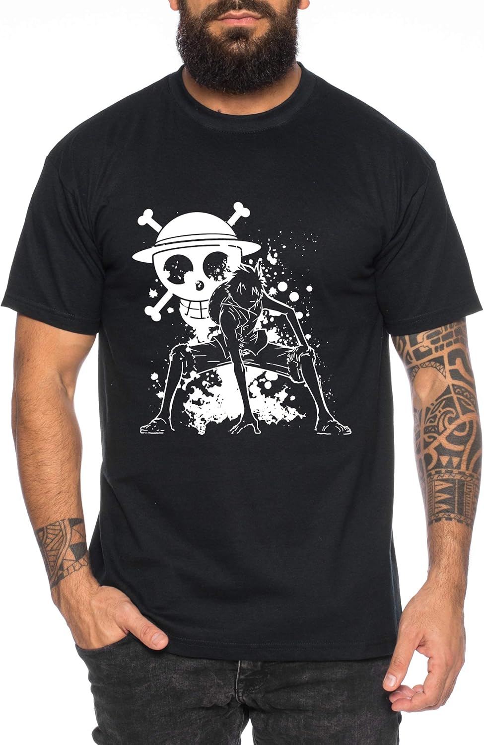 T-shirt One Piece homme Luffy Gear 2 et Zoro en colère