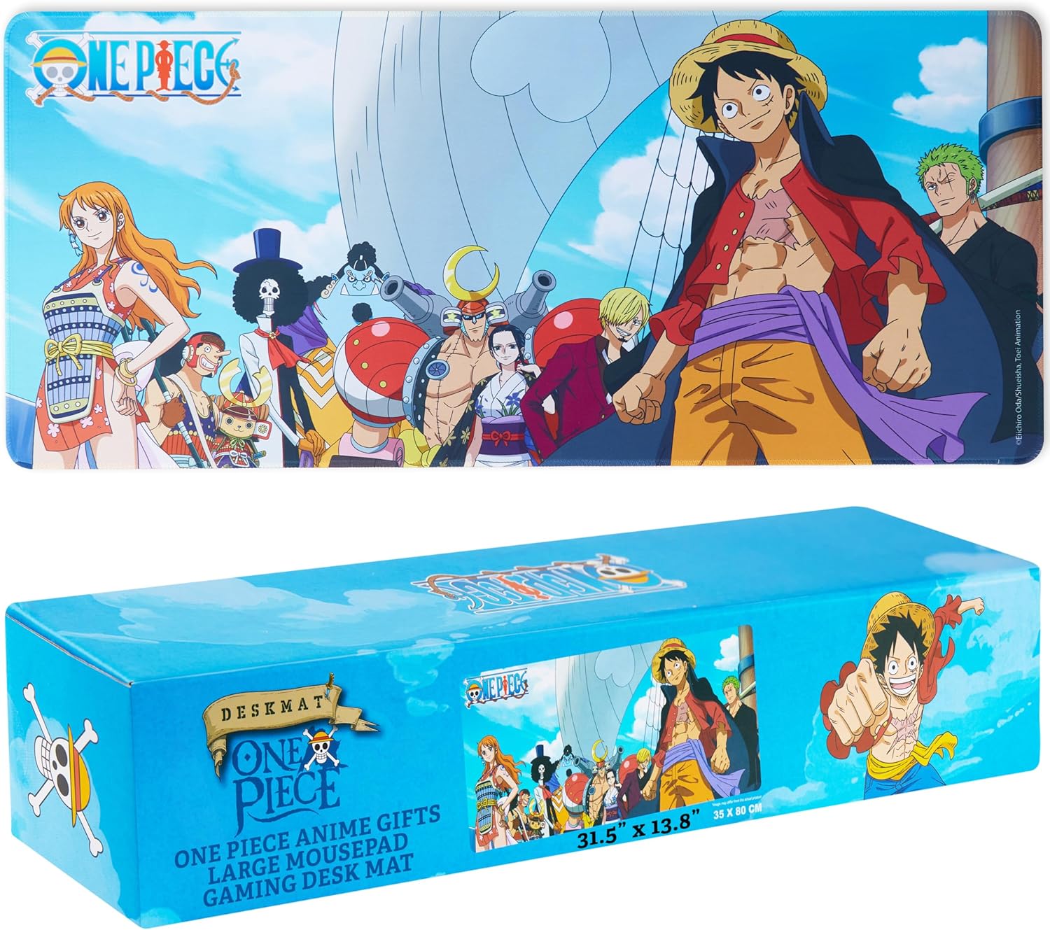 Tapis de souris XXL One Piece multi pour bureau et gaming 80 x 35 cm