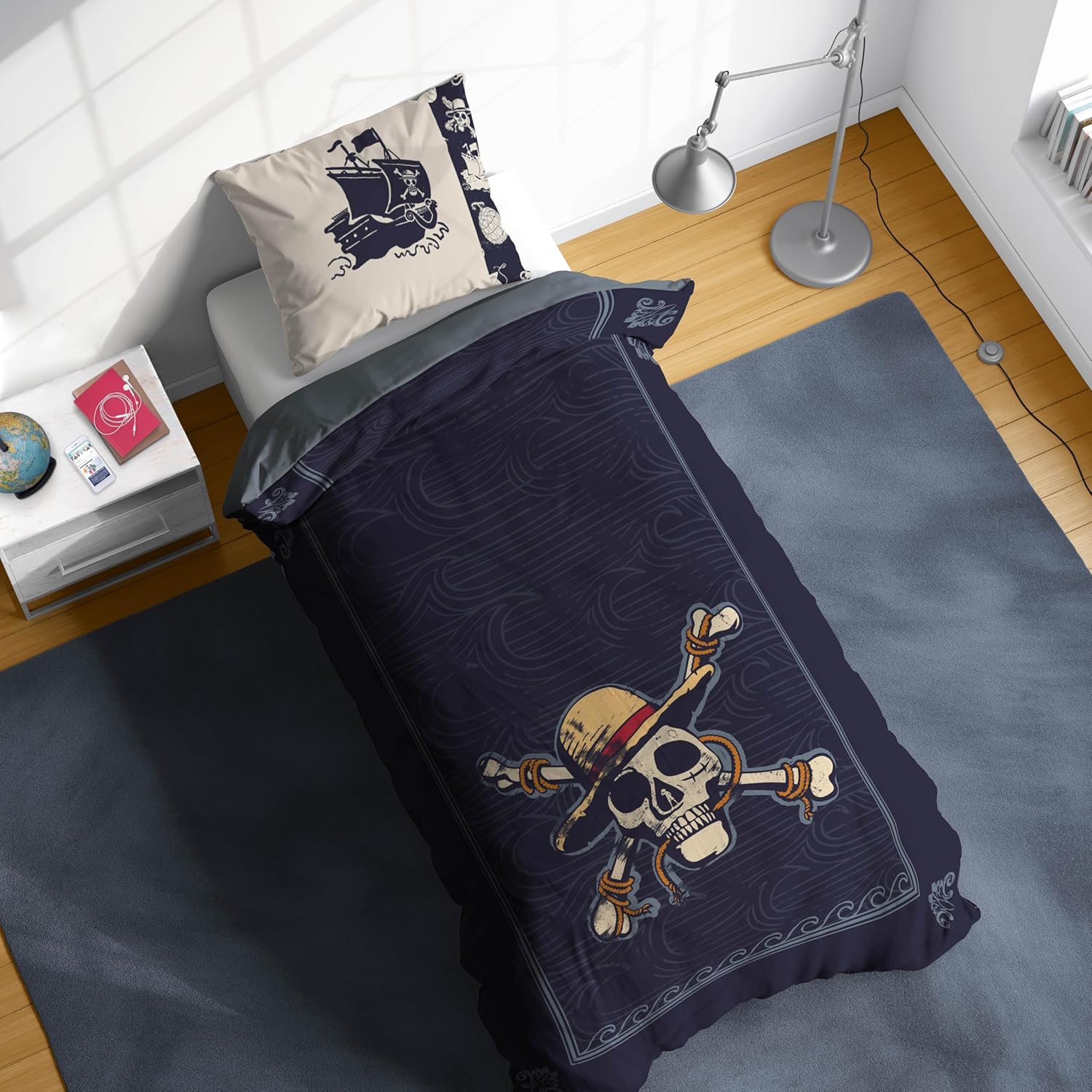 Housse de couette One Piece Luffy D. Monkey 100% coton lit simple – Image 6