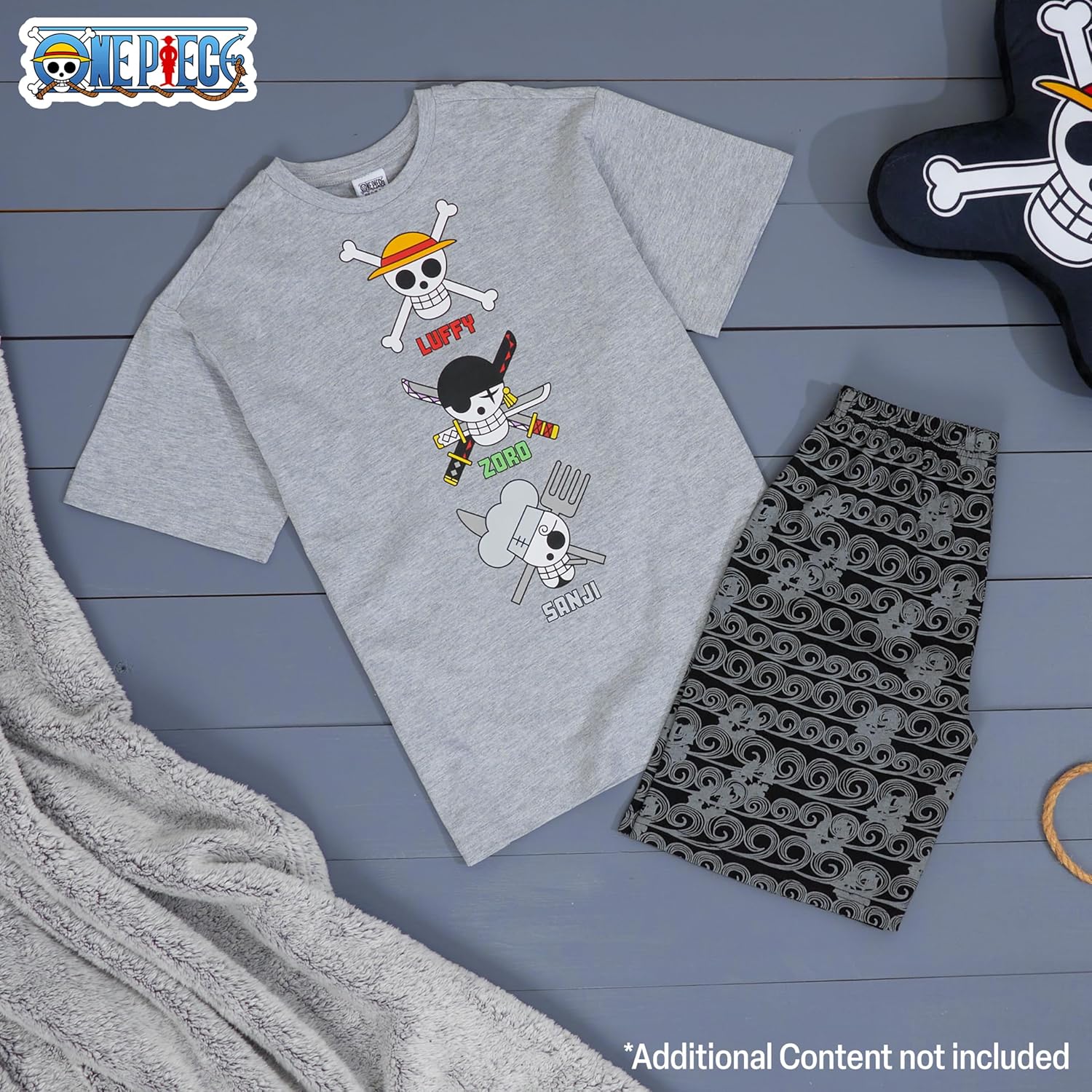 Pyjama court garçon One Piece avec t-shirt et short – Image 2