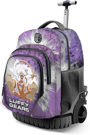 Sac à dos à roulettes One Piece Luffy Gear 5, lilas, 30 L