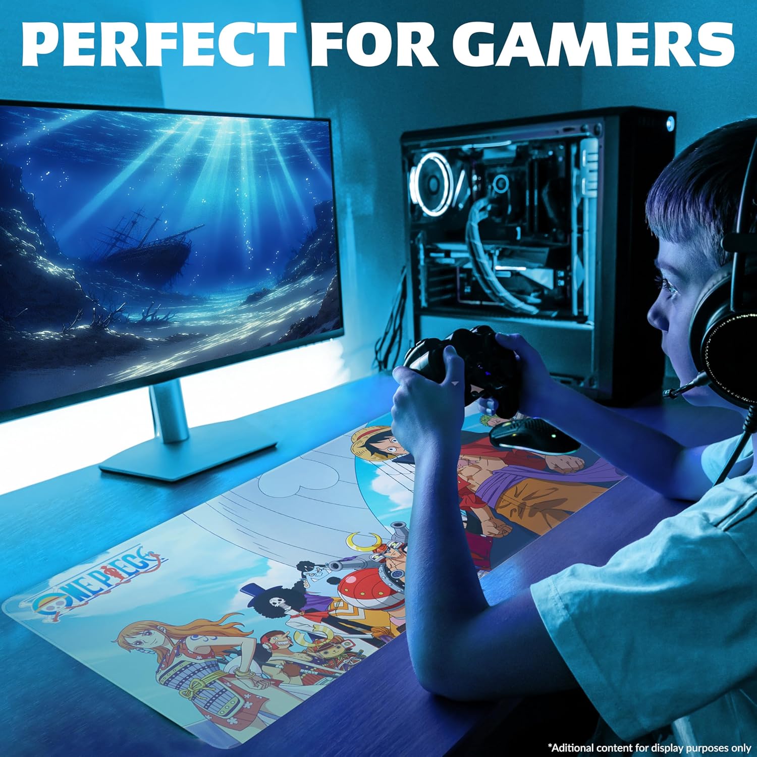 Tapis de souris XXL One Piece multi pour bureau et gaming 80 x 35 cm – Image 6