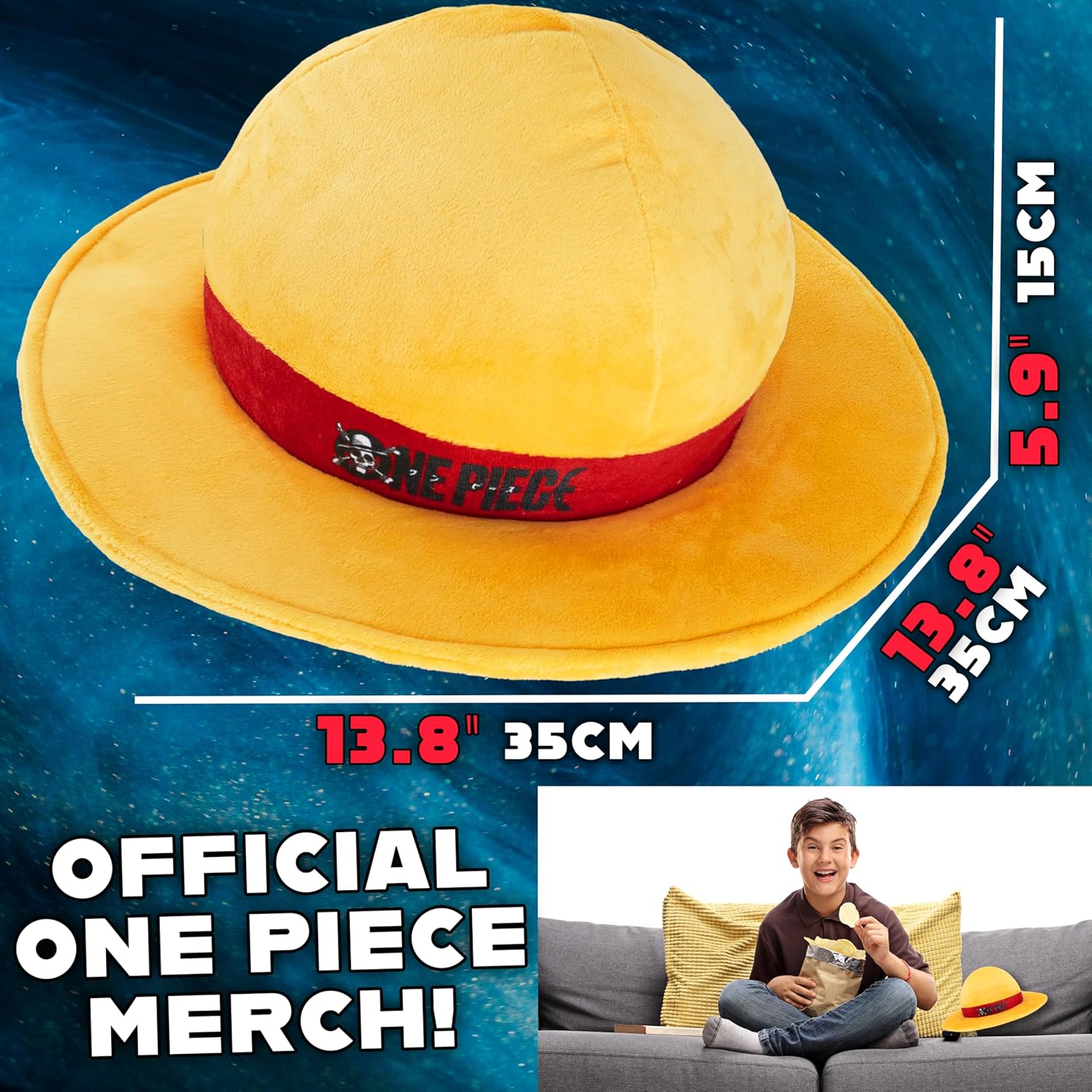 Coussin One Piece 3D jaune en polaire 35 x 35 – Image 2