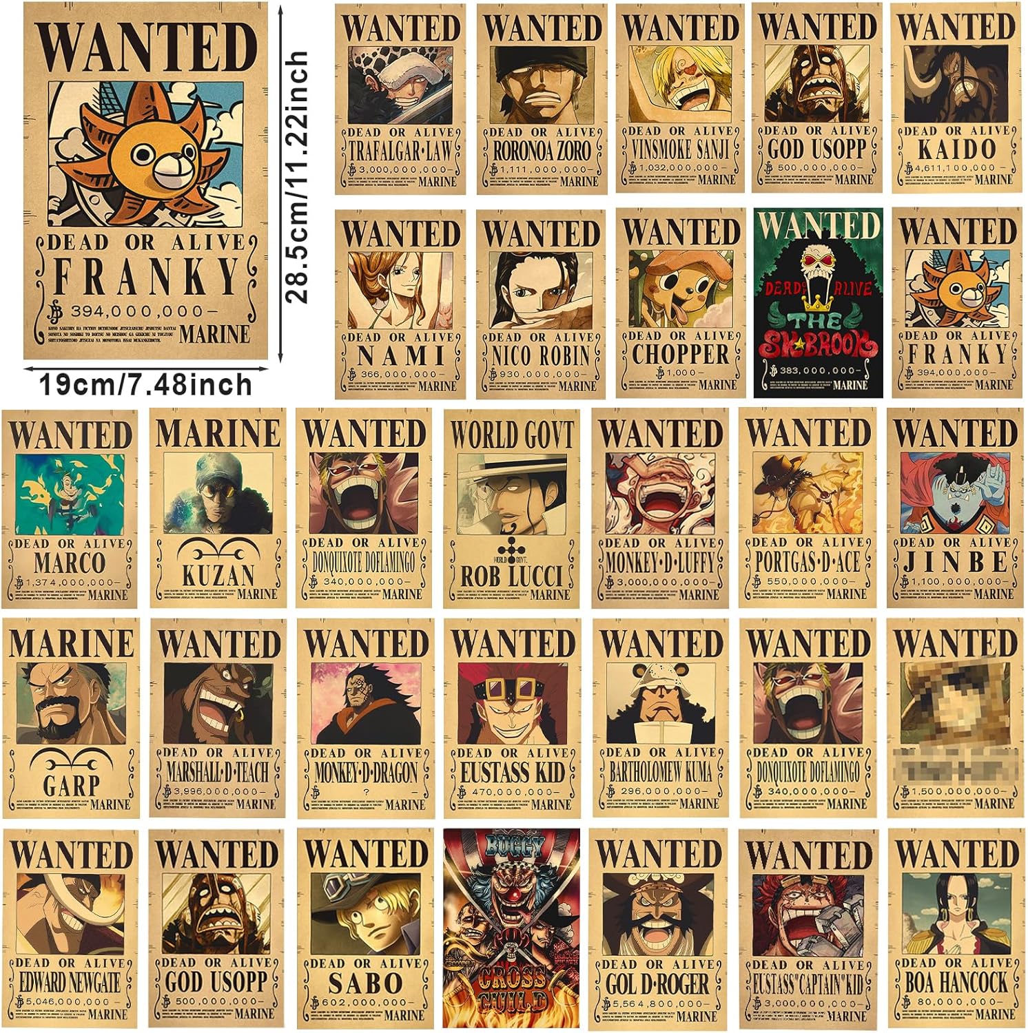 30 affiches One Piece Chapeau de Paille 28,5 x 19 cm – Image 2