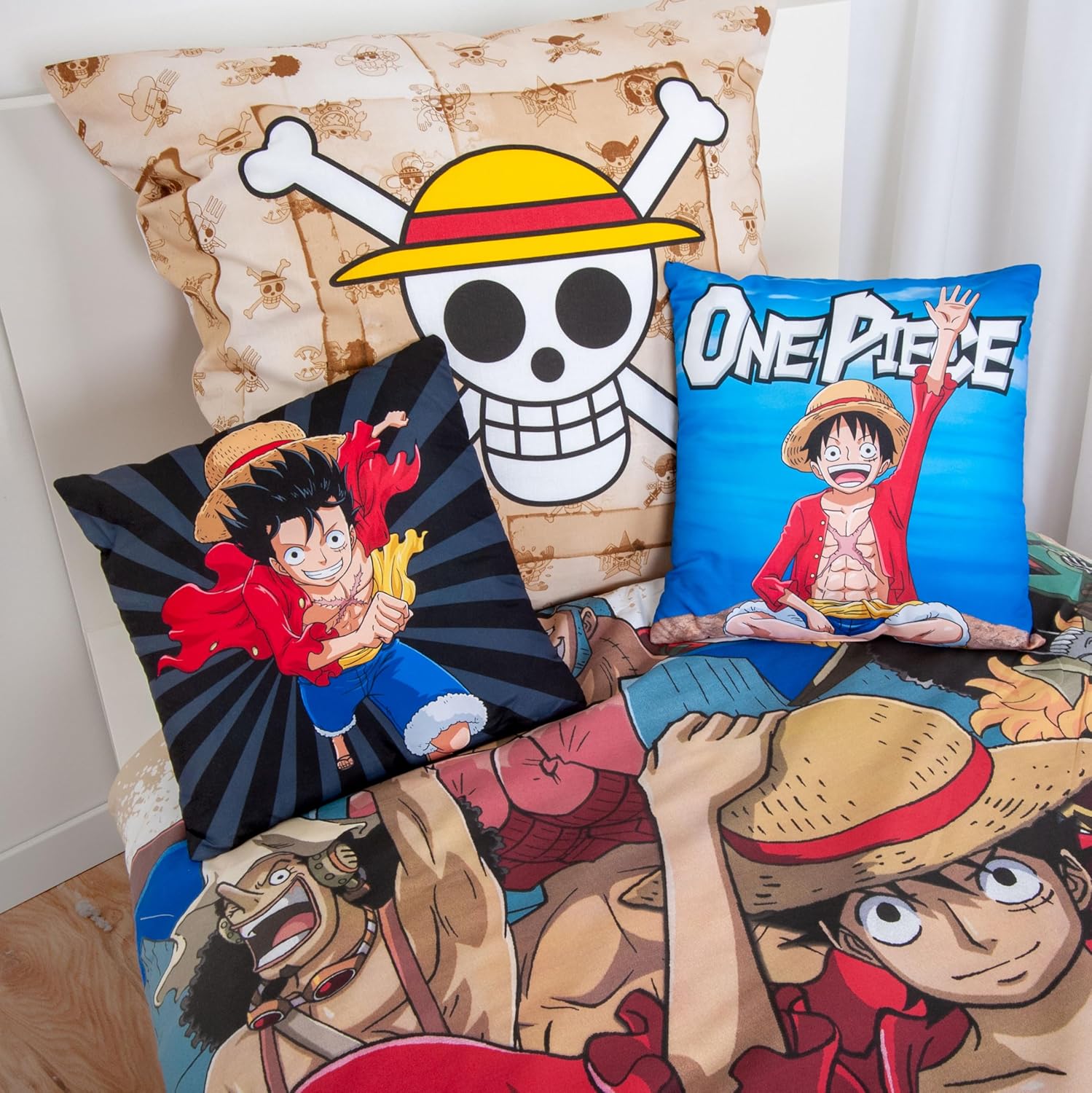 Coussins réversibles One Piece 40 x 40 cm, lot de 3 en 100% polyester – Image 4