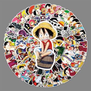 Lot de 106 autocollants en vinyle One Piece pour ordinateur portable et bouteille d'eau