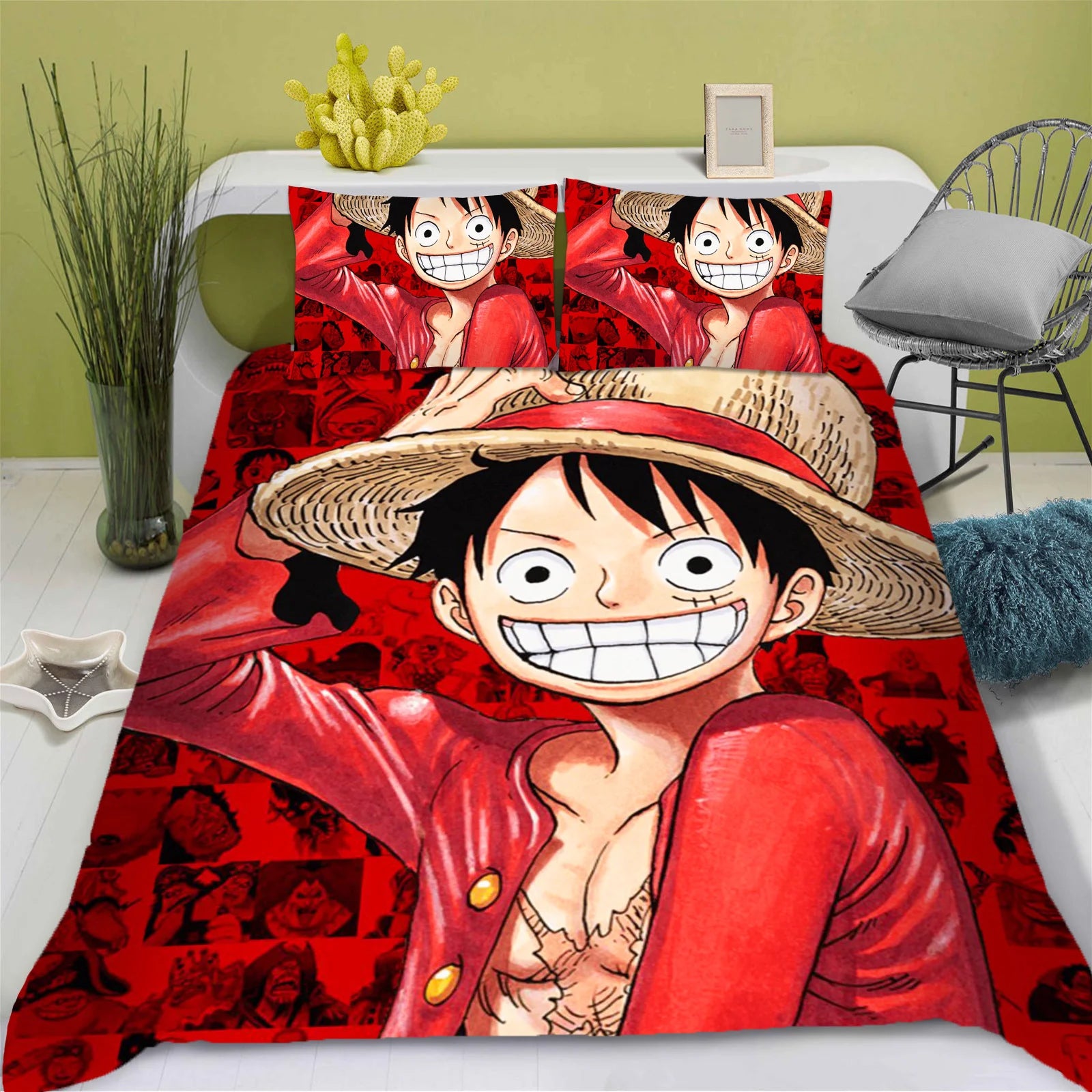 Parure de Lit One Piece Luffy Action 220X240CM