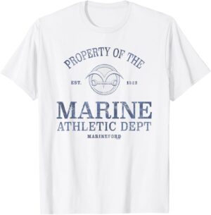 T-shirt One Piece Marine Athletic Dept avec Monkey D. Luffy