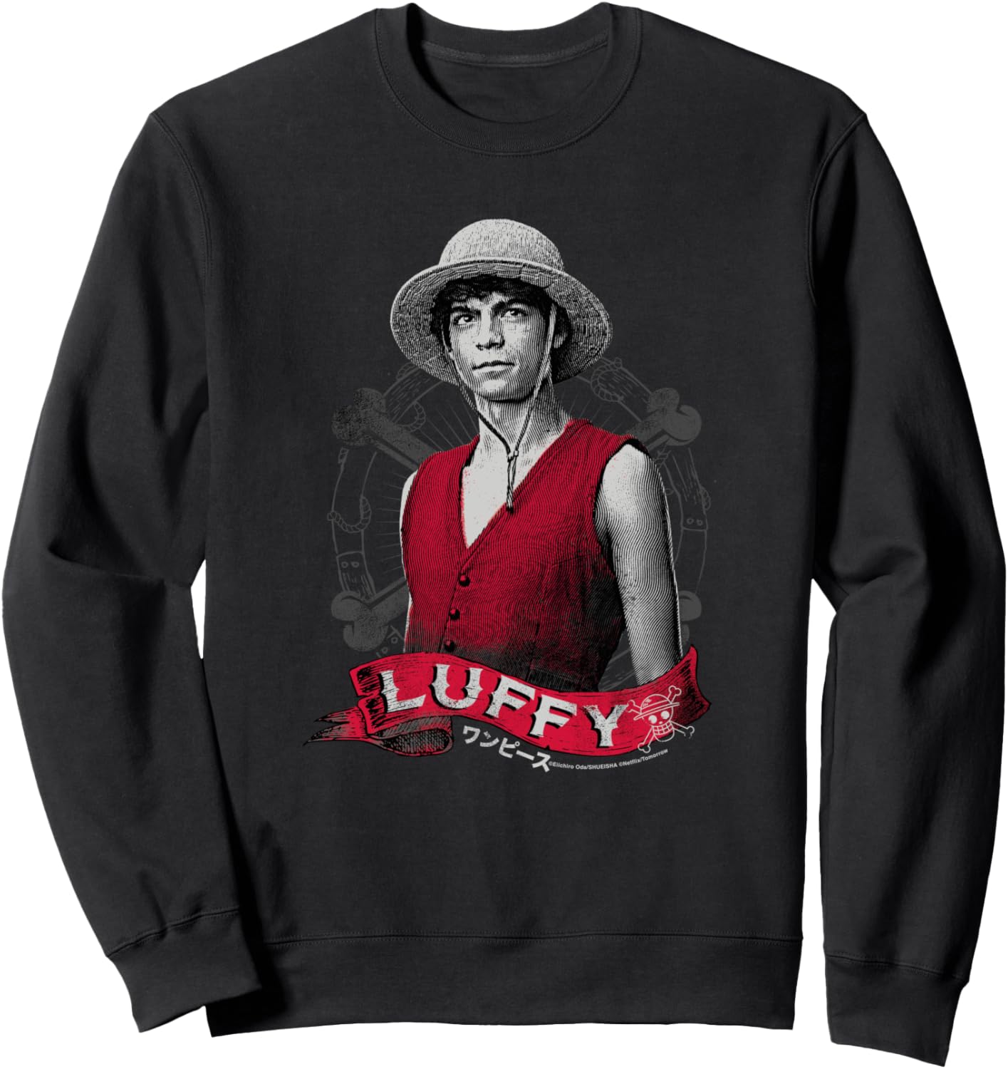 Sweatshirt Pirate au chapeau de paille One Piece Monkey D. Luffy Live Action