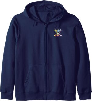 Sweat à capuche One Piece Monkey D. Luffy logo couleur Pirates au chapeau de paille