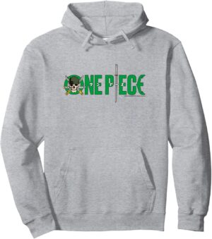 Sweat à capuche One Piece Roronoa Zoro, insigne de chasseur de pirates
