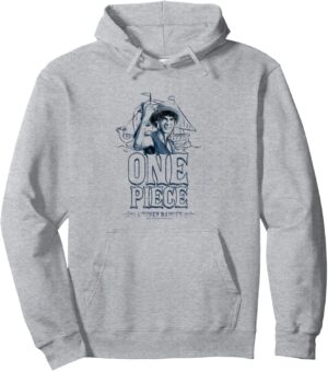 Sweat à capuche One Piece Monkey D. Luffy live action, 241 g