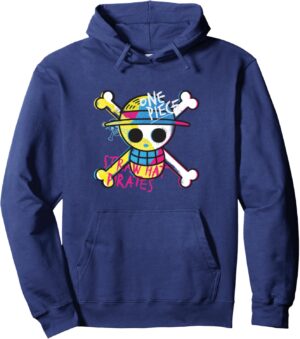 Sweat à capuche One Piece Monkey D. Luffy logo couleur Pirates au chapeau de paille