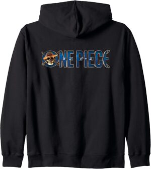 Sweat à capuche Logo Live Action One Piece avec Monkey D. Luffy